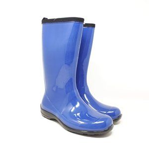 Kamik Heidi Rain Boots Tall Mid-Calf Waterproof Blue Women's Size 6 US NEW NIB